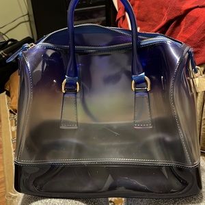 Large Clear Blue Tote Bag